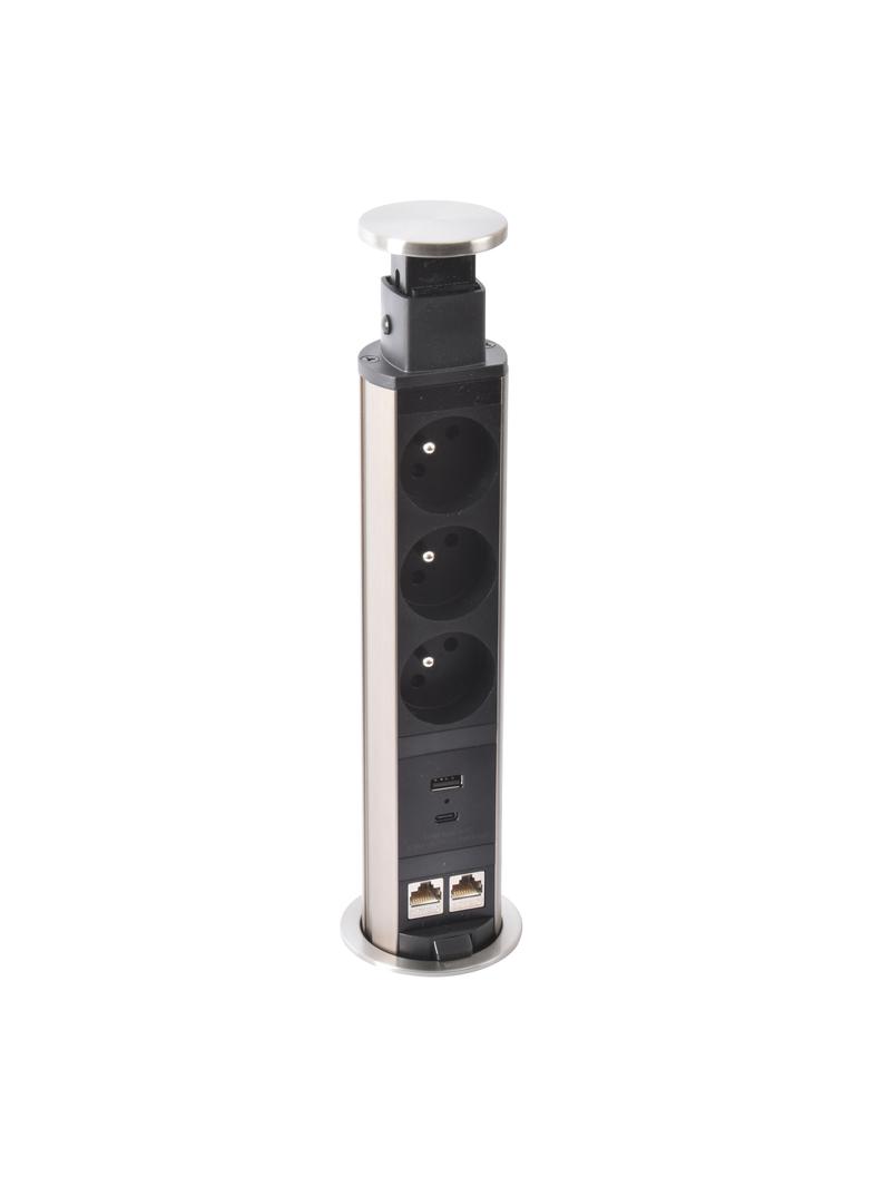 INCARA: TOWER 60 - 3X2P+Z / USB A+C / 2XRJ45 - 2,0 M, Legrand
