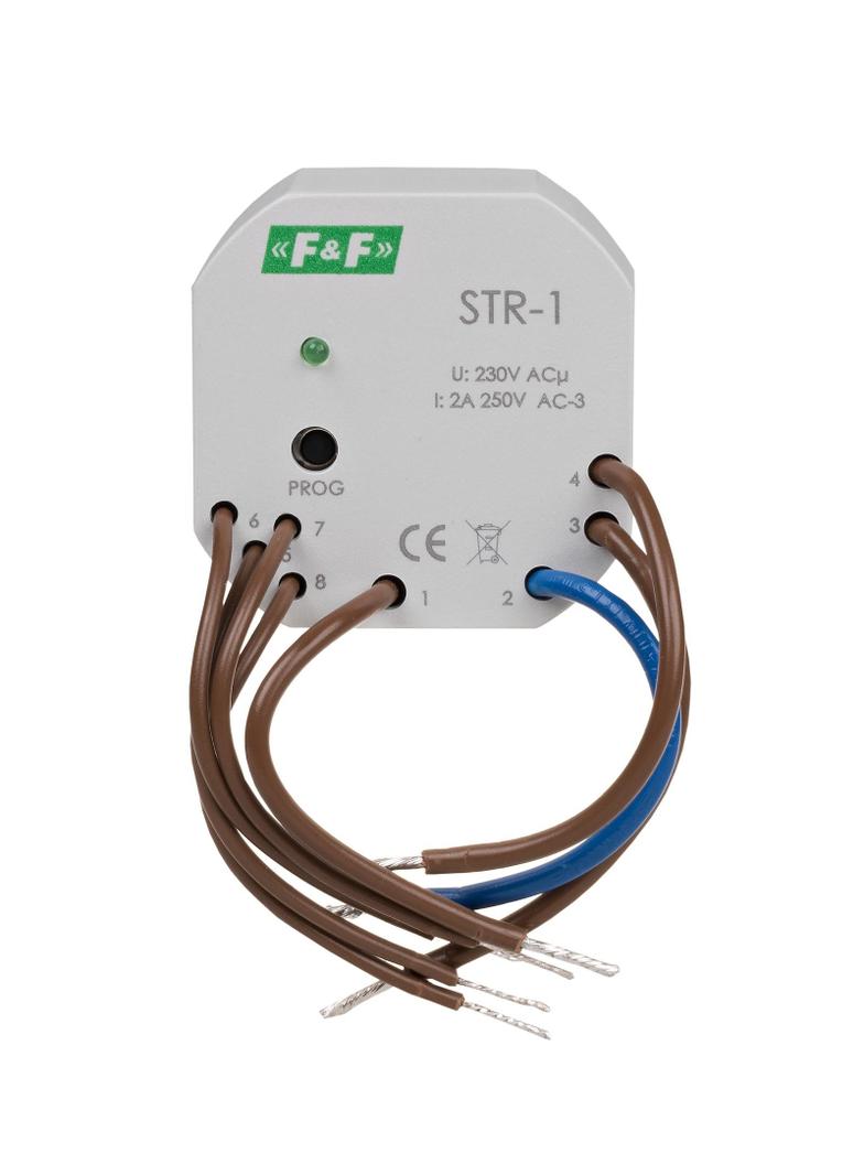 STEROWNIK ROLET, DWUPRZYCISKOWY; UN=230V AC, 8A, MONTAŻ W PUSZCE PODTYNKOWEJ ?60