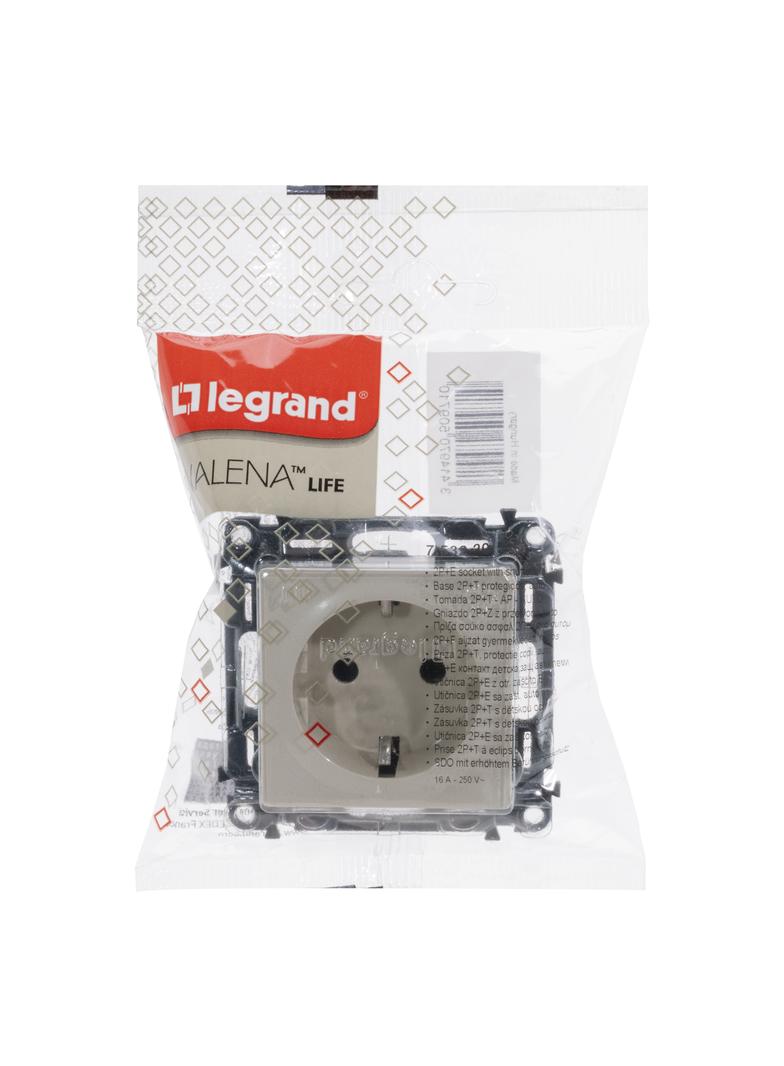 Valena Life Gniazdo Pojedyncze Z Uziemieniem /Z Przesłonami/ Kremowe 16A – 250 V 753220 LEGRAND