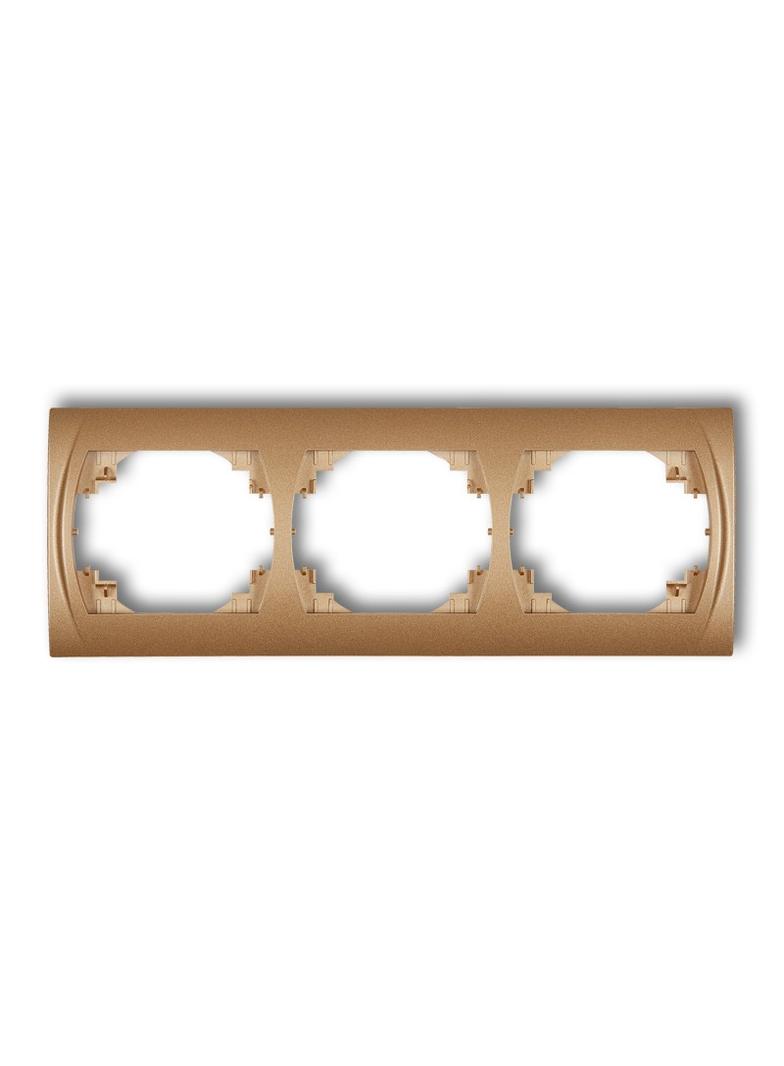 LOGO Ramka pozioma potrójna złoty metalik