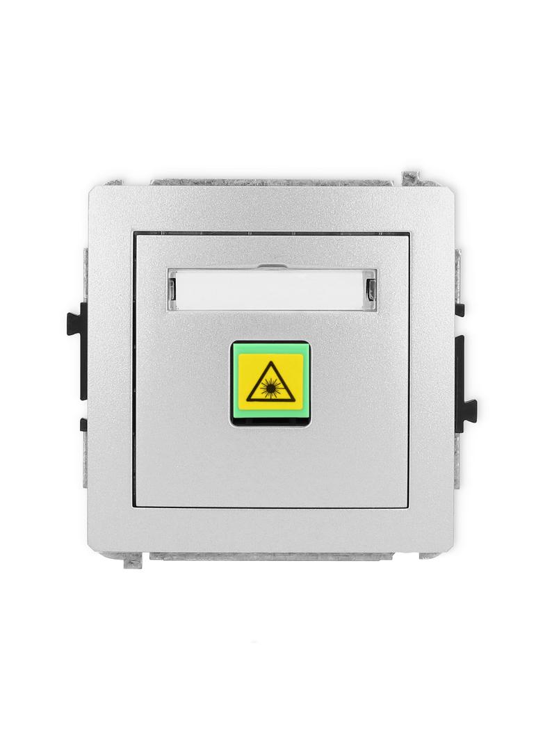 DECO Mechanizm gniazda światłowodowego/optycznego pojedynczego srebrny metalik