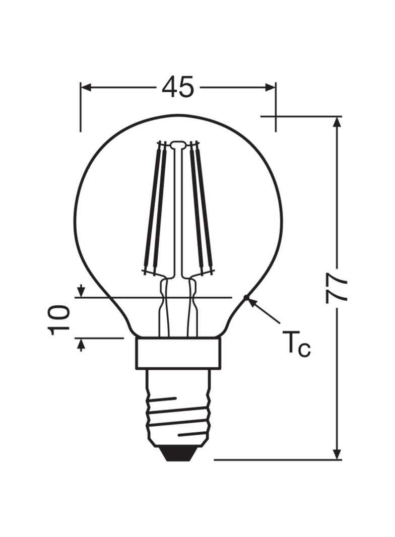 Żarówka LED Vintage 1906 LED CL P FIL GOLD 35 non-dim 4W/825 E14 4058075293496 LEDVANCE