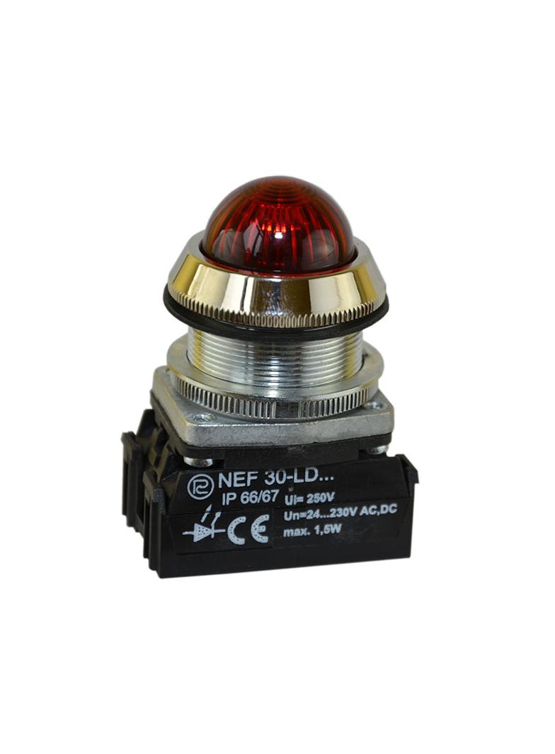 Lampka NEF30LDSHV/500V czerwona
