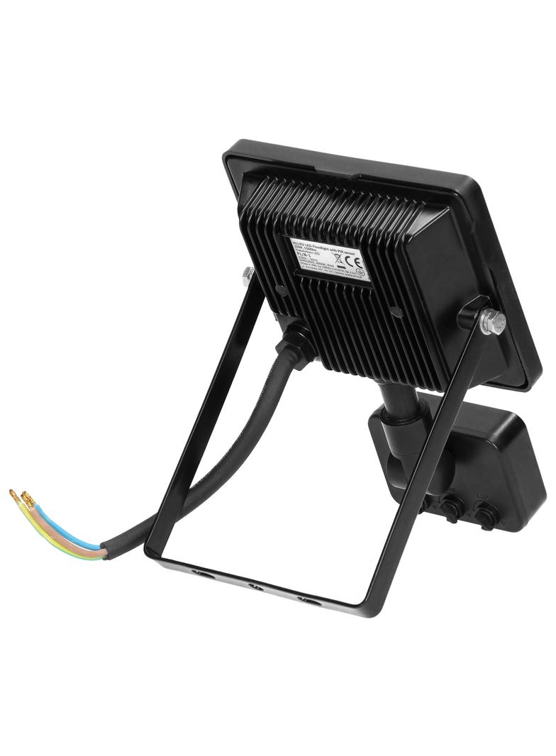 ALLED 20W Naświetlacz LED z PIR 1600lm IP44 4000K Alu+szkło FL/R-1 ORNO