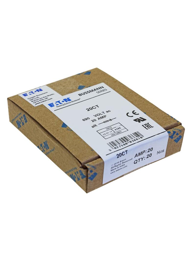 20AMP 690V IEC AC BS88 HIGH SPEED FUSE Wkładka szybka 20A AC 690V DC 500V BS88 9x75 mm aR 20CT EATON