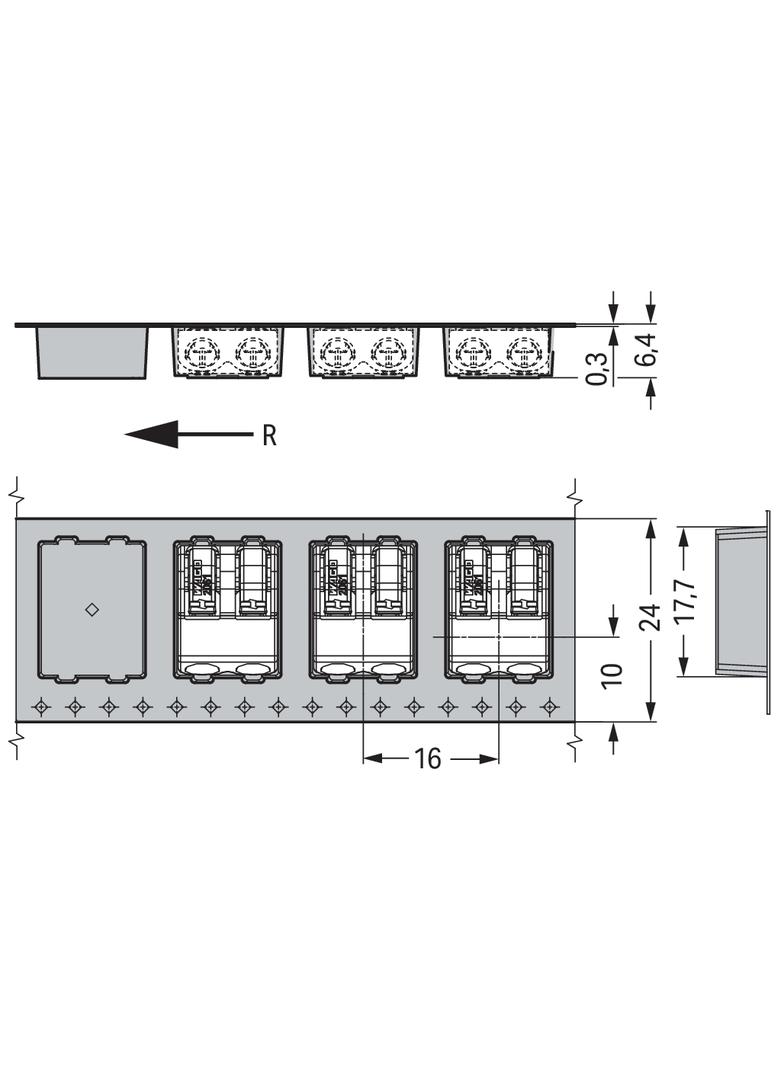 złączka SMD do płytek drukowanych z przyciskami