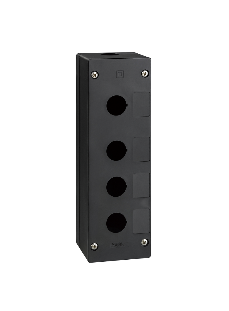 Pusta stacja kontrolna-severe environments-black, 4zawórs, 4 vertical openings