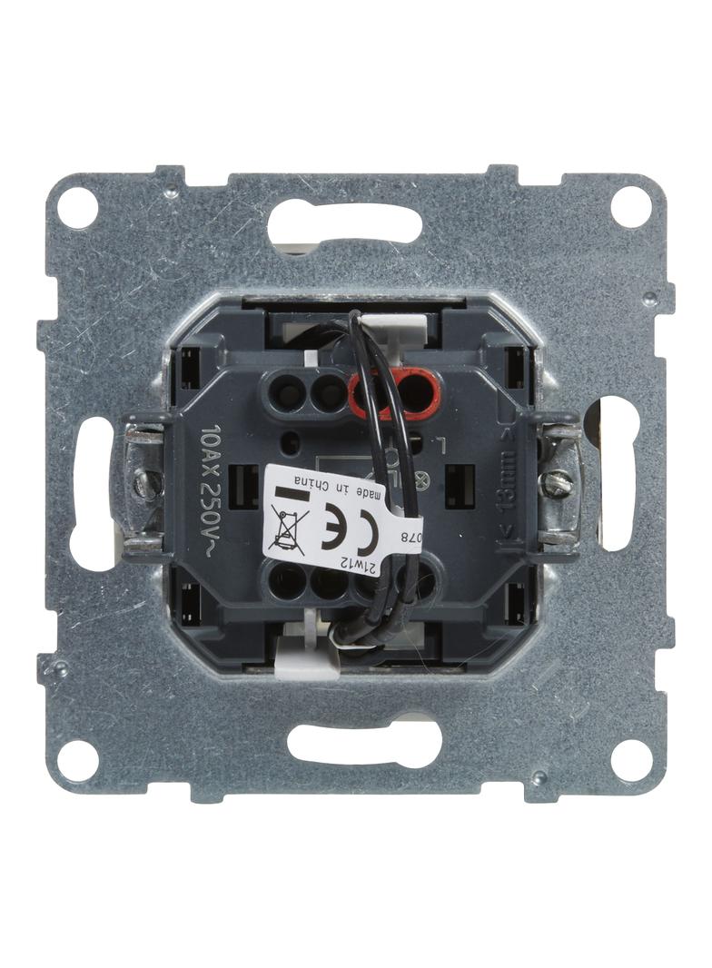 SUNO - Łacznik jednobiegunowy podświetlany - 10 AX - 250 V~ - zaciski automatyczne, Biały, Legrand