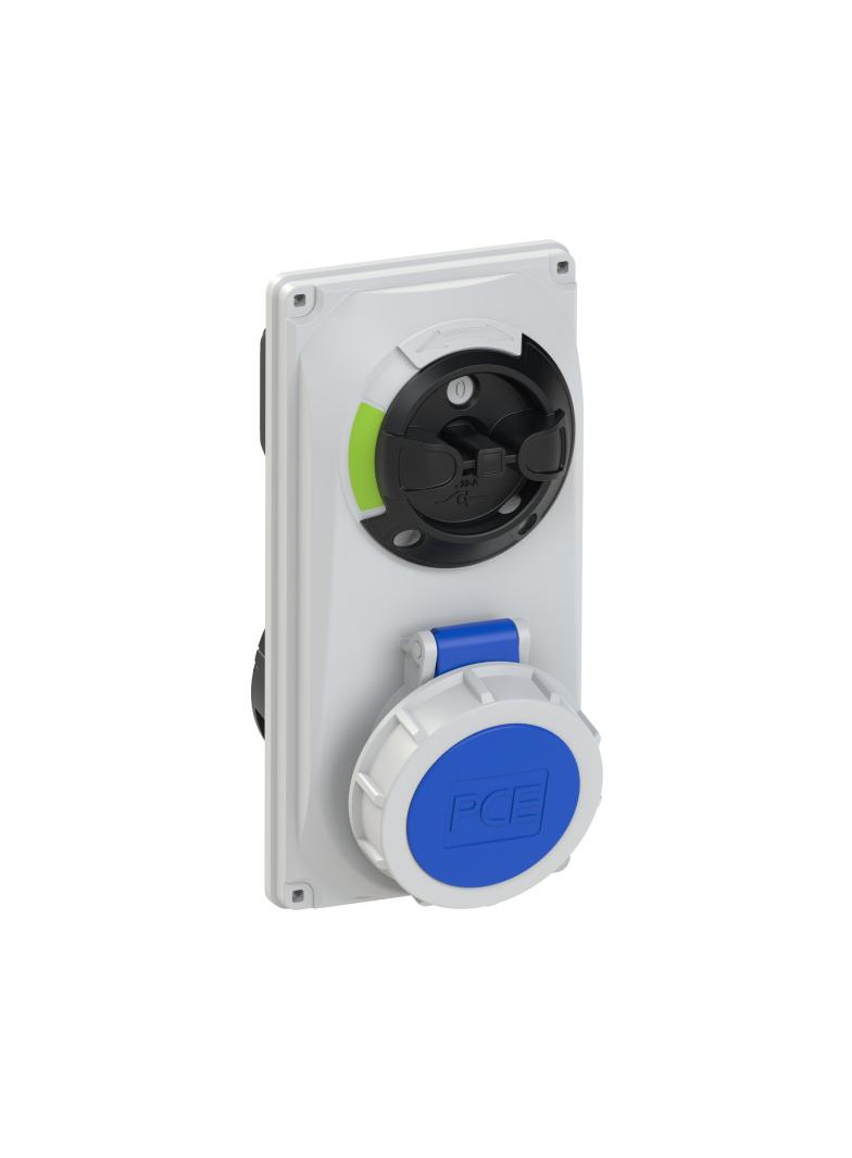 Gniazdo tablicowe z wyłącznikiem 16A 2P+Z 230V 50/60Hz 6h IP67 60132-6 PCE