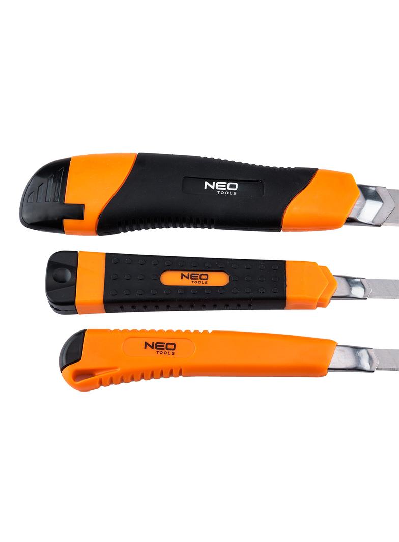 Noże z ostrzem łamanym + ostrza, zestaw 26 sztuk