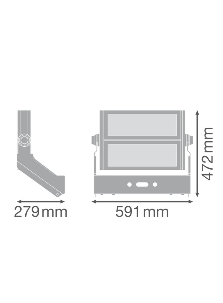 FLOOD MAX LUM 600W 757 ASYM 50X110 WAL LEDVANCE