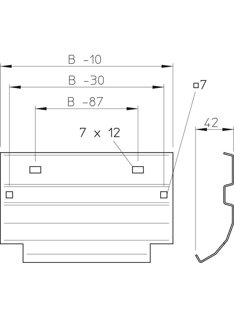 LAB/30, WYPUST DO DRABINKI 300MM FT