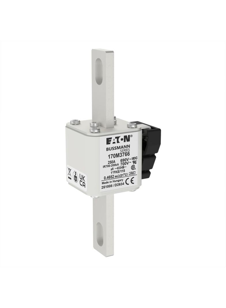 FUSE 250A 690V 1*FKE/115 AR UC Wkładka szybka 250A AC 690V rozmiar 1 45x59x148 mm aR 170M3766 EATON