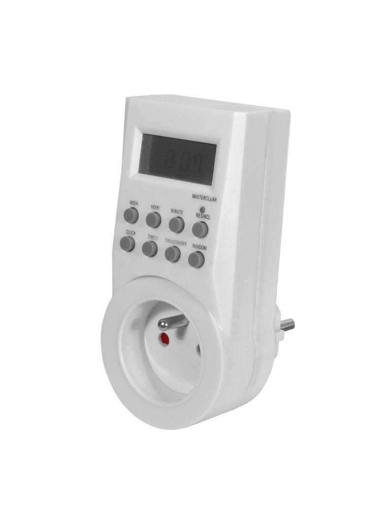 Programator czasowy elektroniczny (gniazdo) 16A 2P+Z tygodniowy/dobowy CYBER TM-6 1016 KANLUX