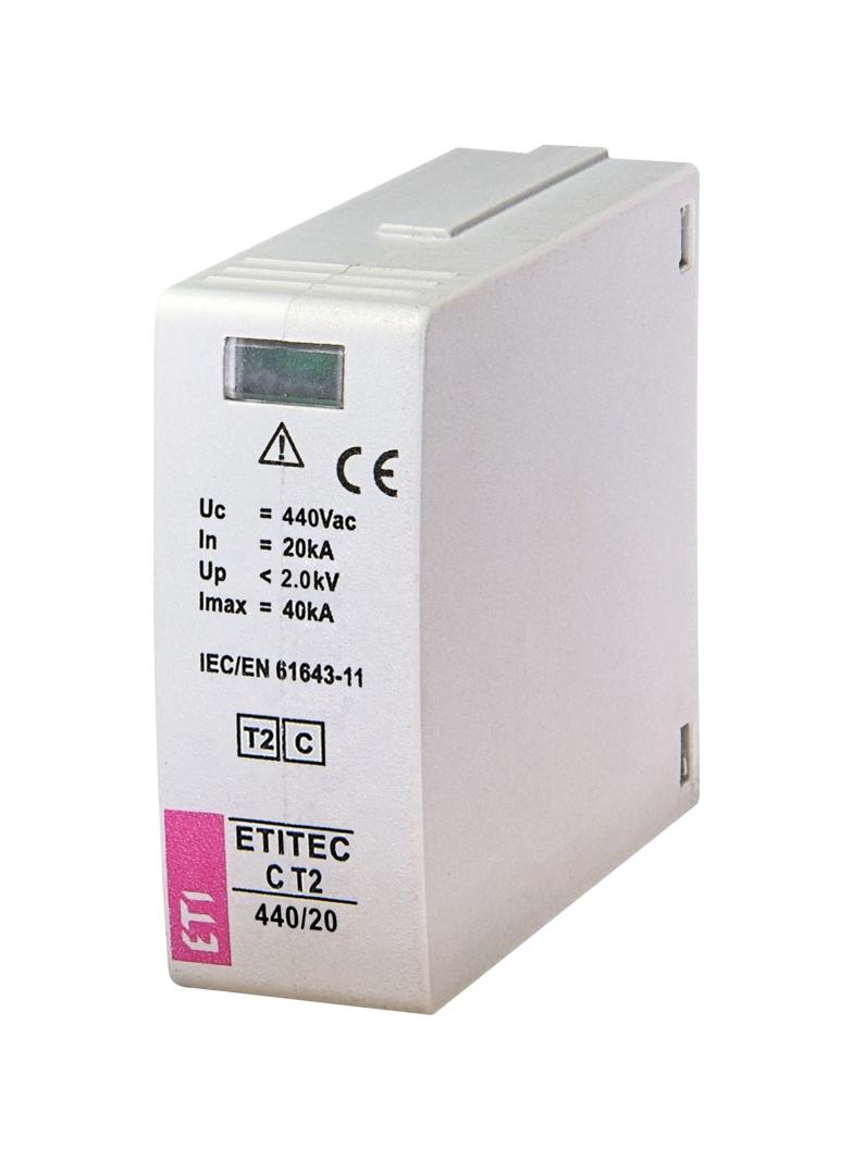 Moduł wymienny ogranicznika przepięć T2 (C) MOD.TEC C T2 440/20 002440415 ETI