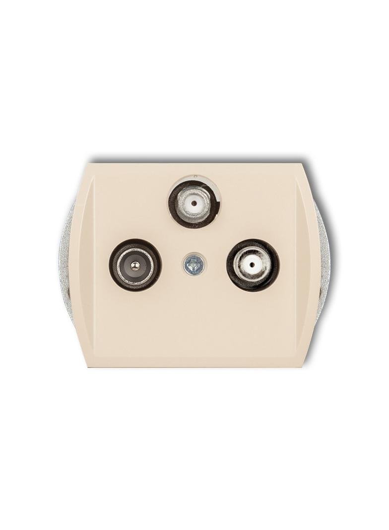 TREND Mechanizm gniazda abonenckiego 2 wyjścia SAT + TV beżowy