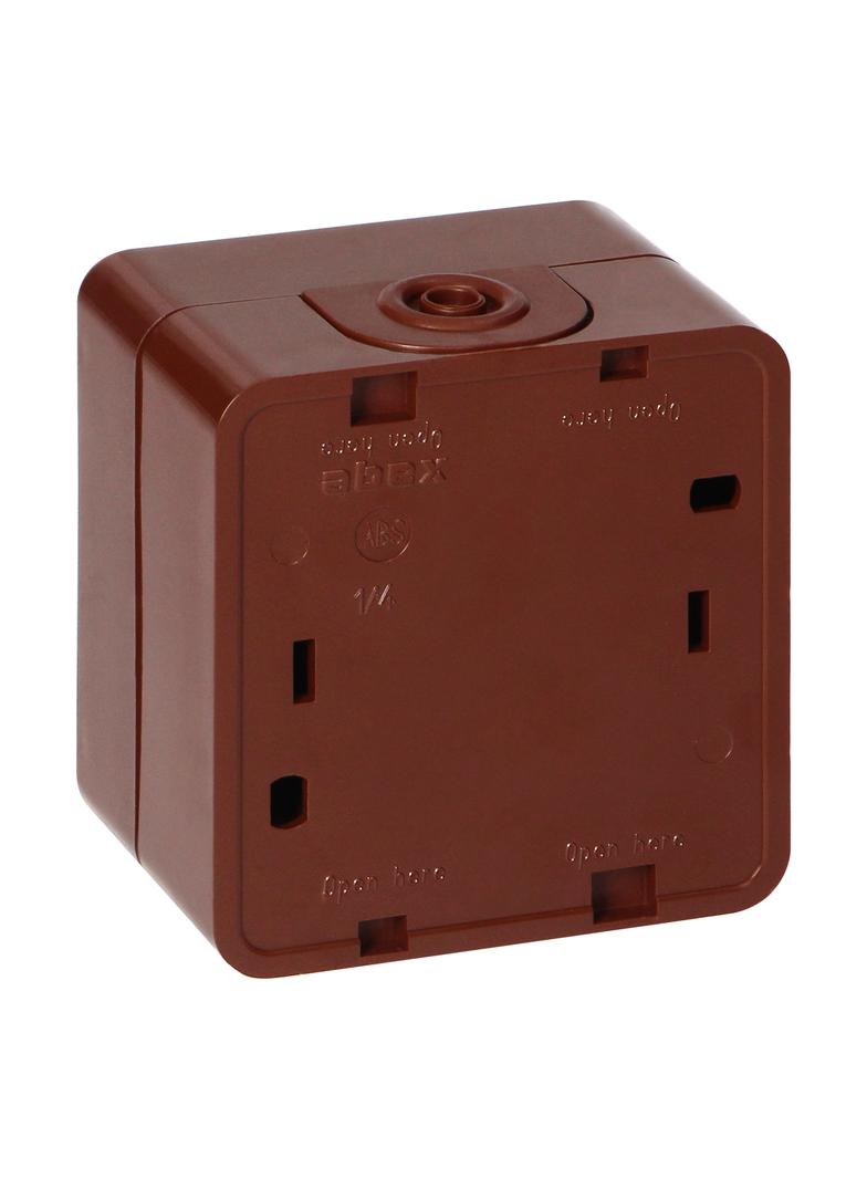 Łącznik zwierny natynkowy 10A, 250V, światło/dzwonek IP44, SMART, brązowy
