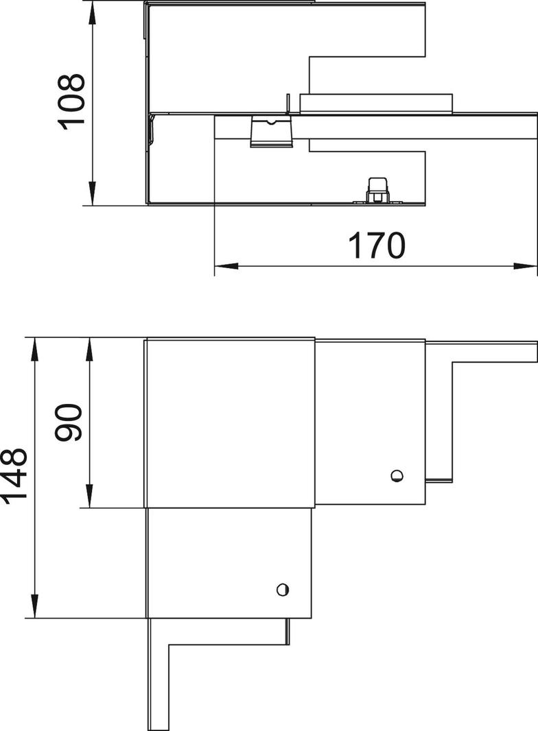 GS-SI90110RW, NAROŻE WEWN. 90X110 CZ.B.