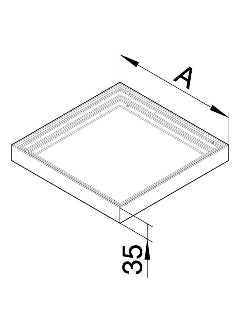 tehalit.UK Rama podwyższająca dla UDM dł. 35mm roz.3 aluminiumminiowa UDAR335 HAGER