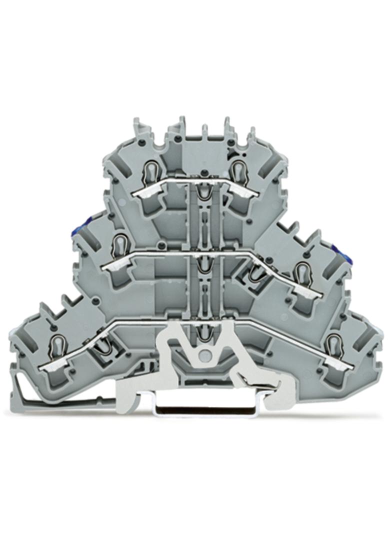 TOPJOBS złączka 3-piętrowa 2,5 mm2 ekran/N/L szara /50szt./ WAGO