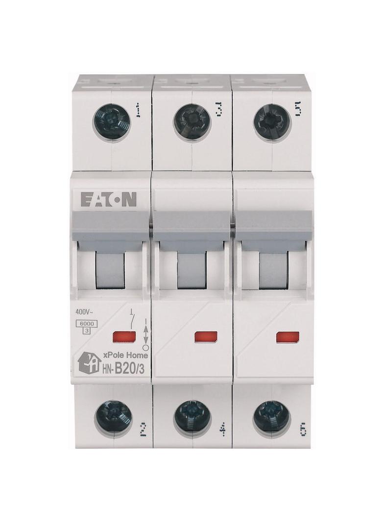 HN-B20/3 Wyłącznik nadprądowy 6kA B20A 3P 194882 EATON