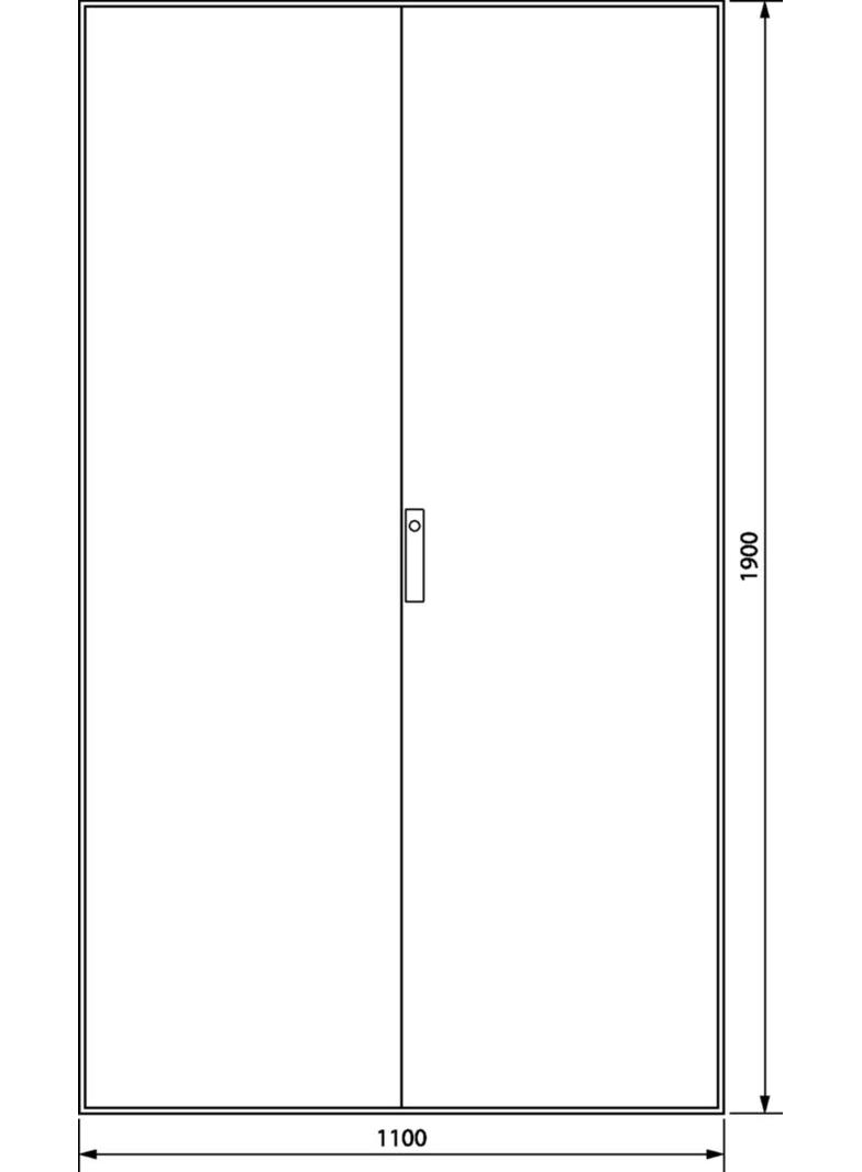 univers Obudowa stojąca IP54 kl.I 1100x1900x600mm RAL7035 FG24XD HAGER