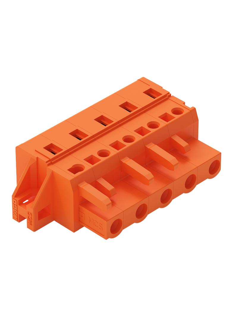 MCS-MIDI Classic gniazdo 5-bieg. pomarańczowe raster 7,62 mm /50szt./ WAGO