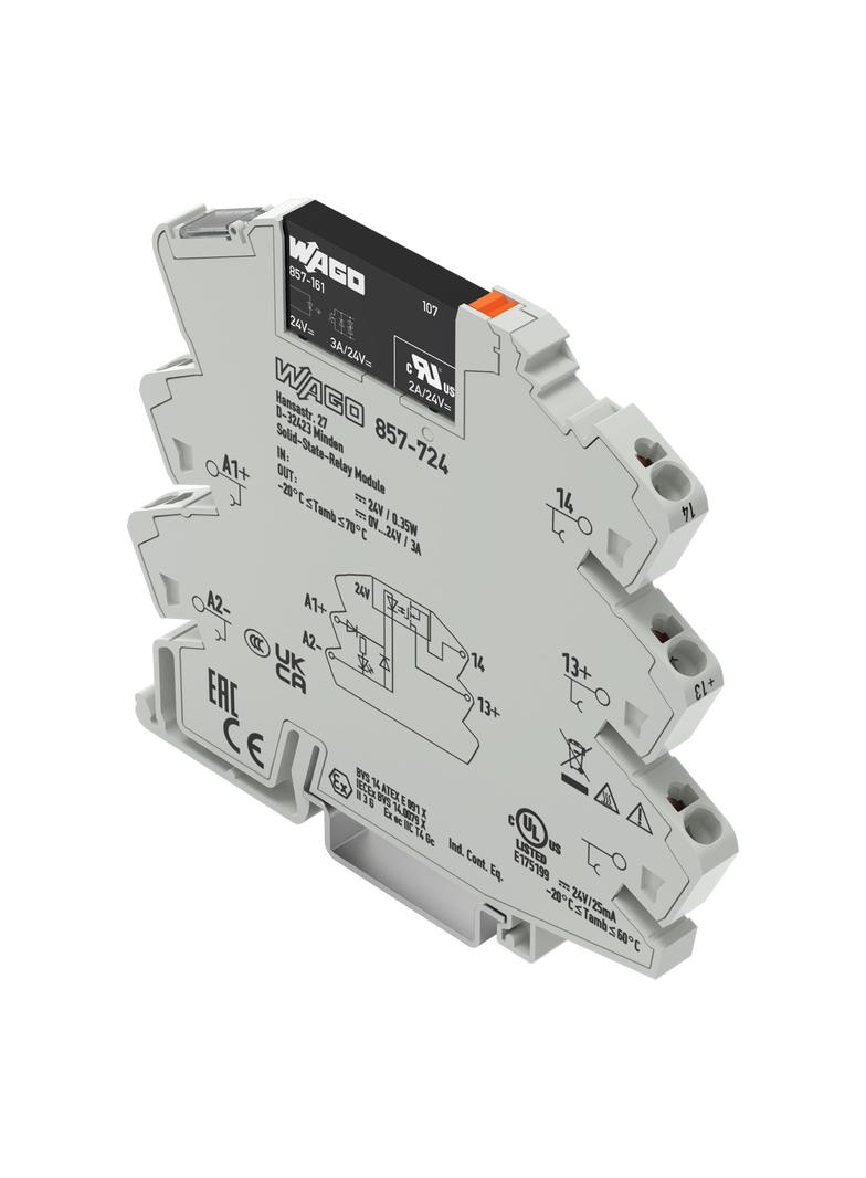 JUMPFLEX podstawka z przekaźnikiem półprzewodnikowym 24VDC/24VDC/2A