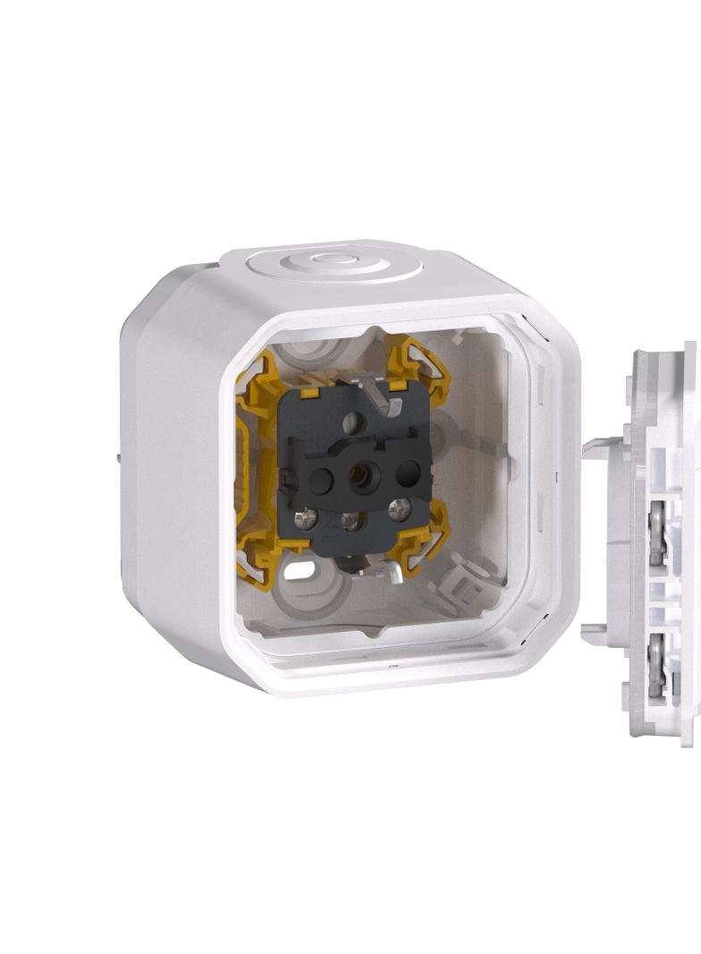 NOWE PLEXO - GN. SCHUKO 2P+Z ZACISKI ŚRUB KOMPLET NATYNKOWY 16A-250V BIAŁE 069771L LEGRAND