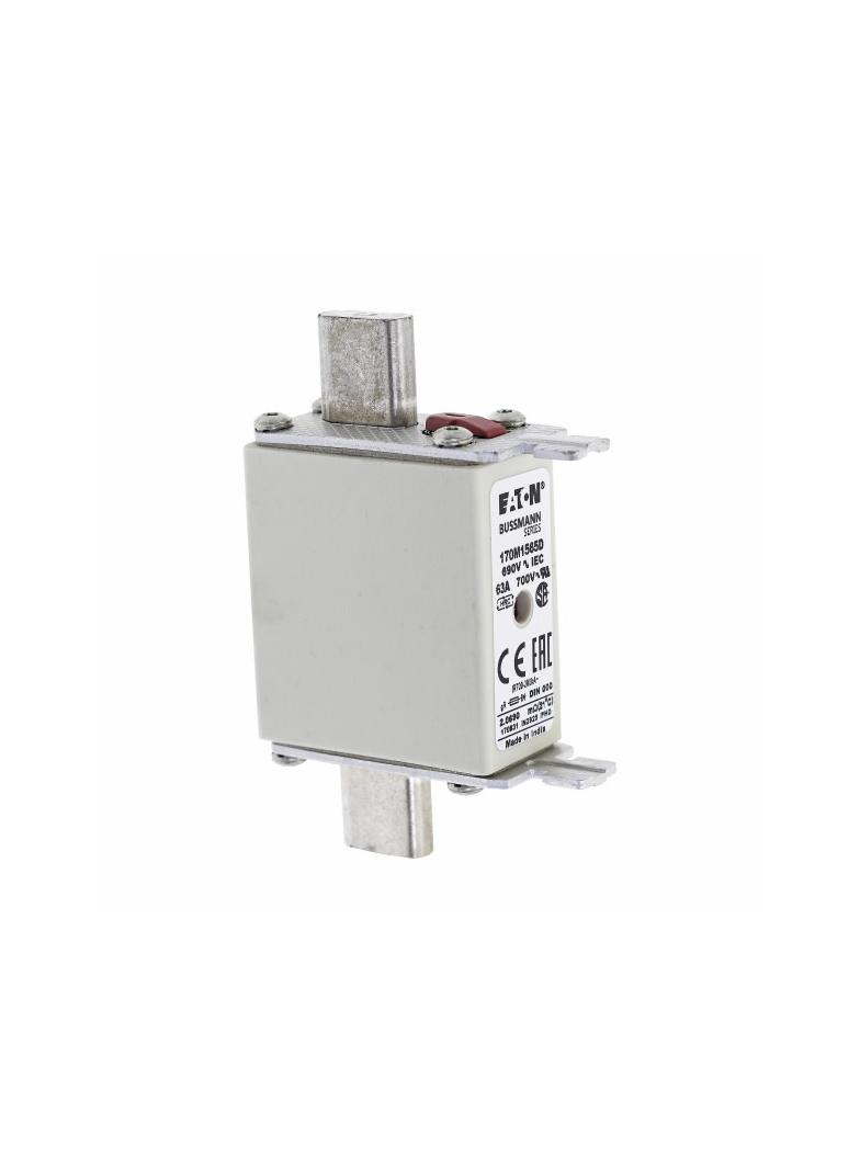 FUSE 63A 690V gR DIN 000 HSDNH Wkładka szybka 63A 690V gR DIN 000 podwójny wskaźnik 170M1565D EATON