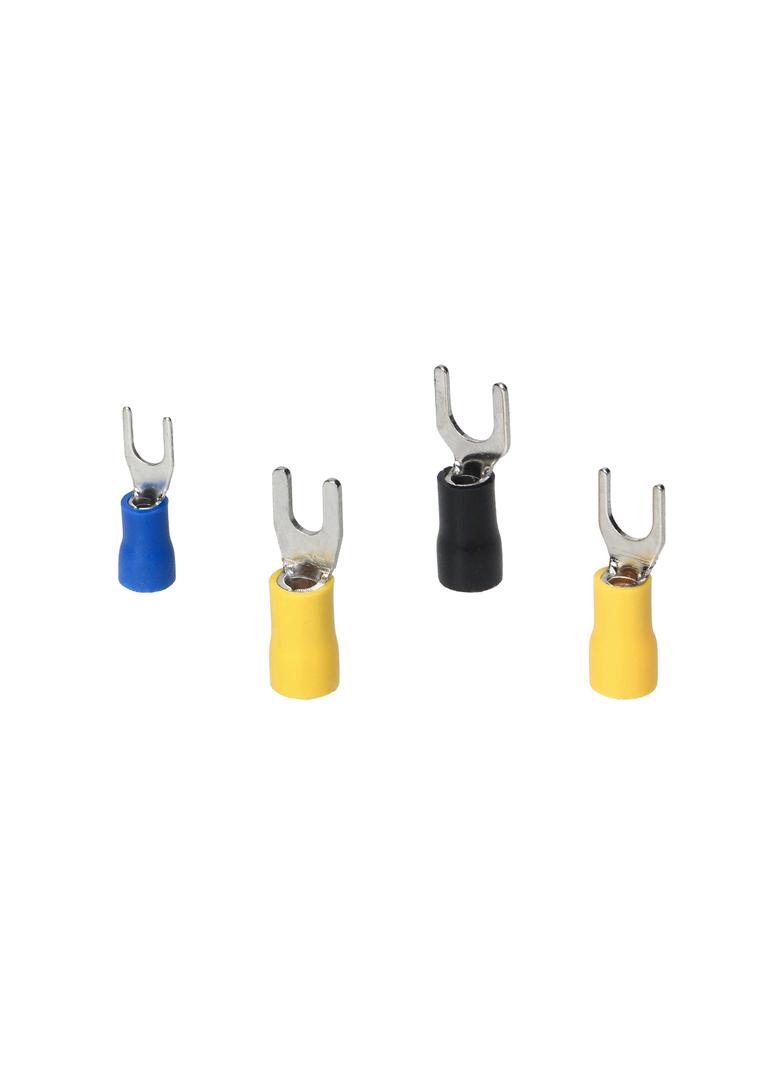 "Zestaw końcówek kablowych, widełkowe 95szt, w zestawie: 30x2,5mm2,M4