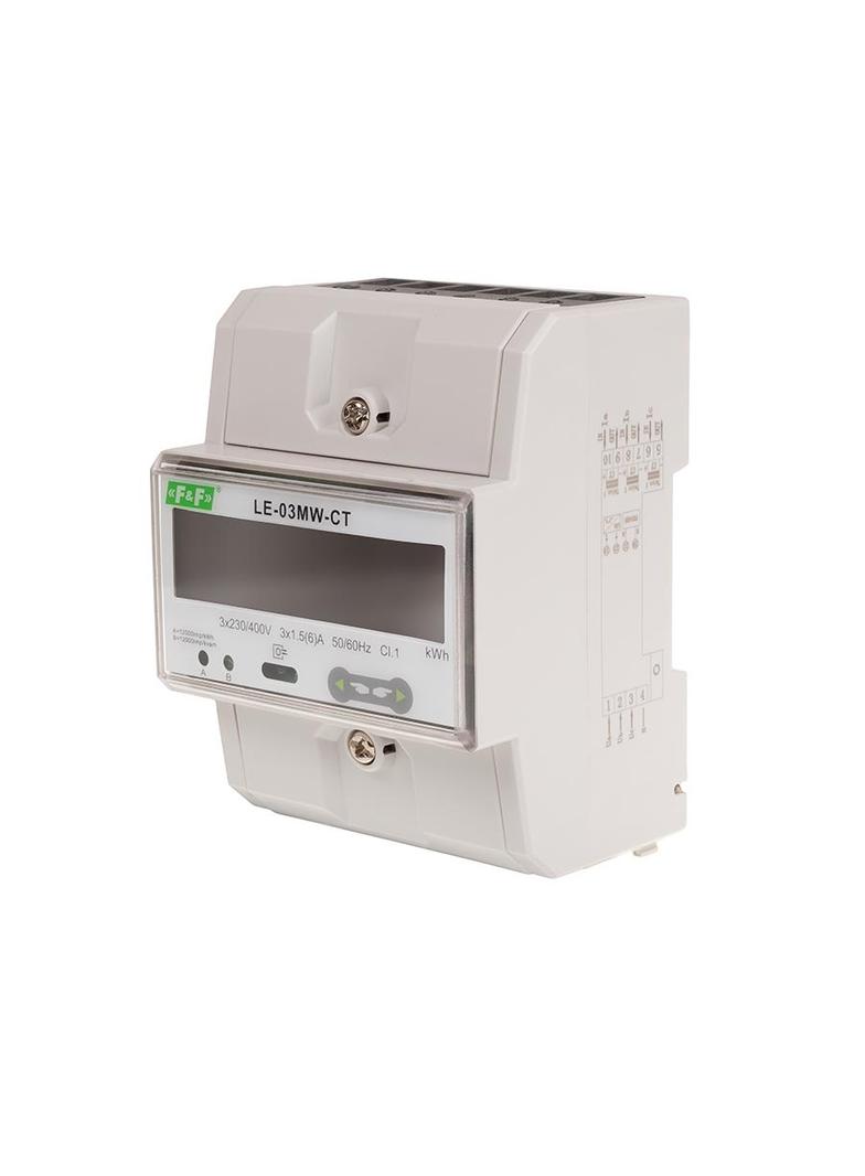 Dwutaryfowy licznik energii elektrycznej 3-fazowy 2-kierunkowy z Modbus RTU do pomairu półpośredniego LE-03MW-CT F&F