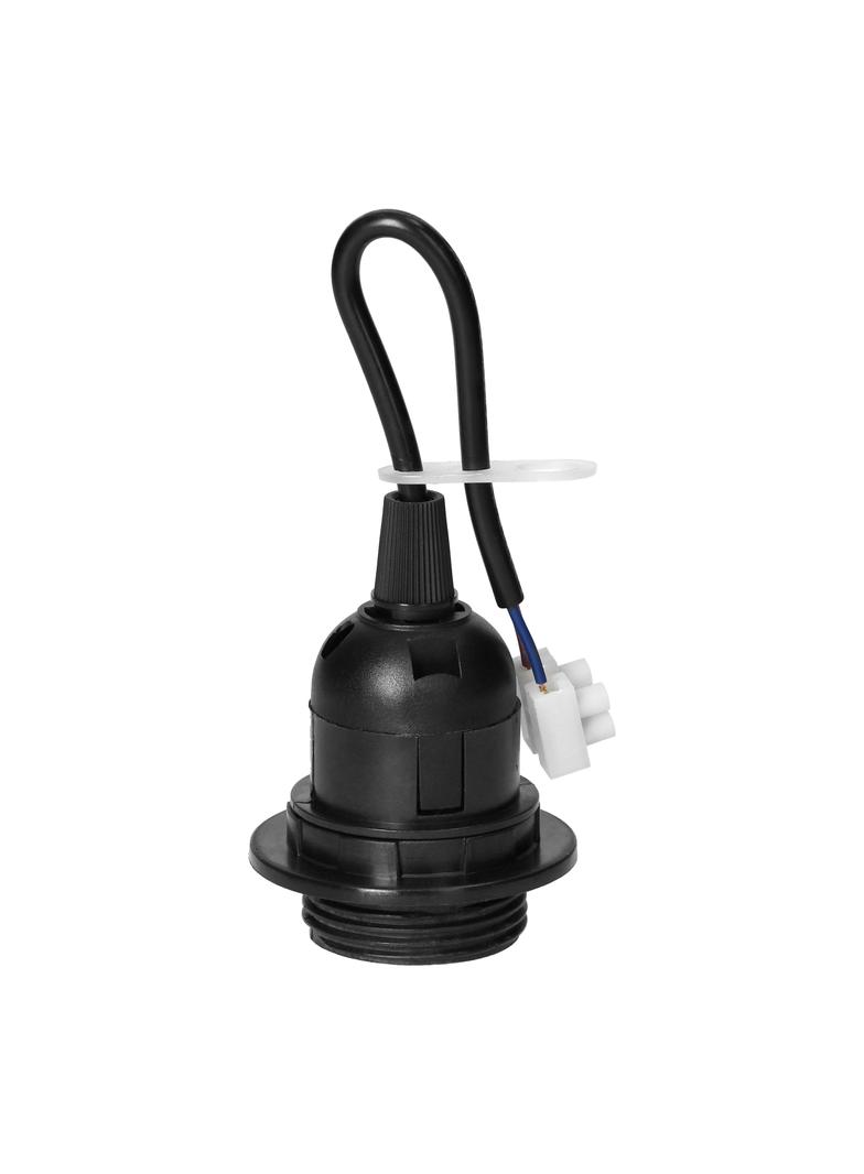 Oprawka remontowa E27 z kołnierzem, czarna