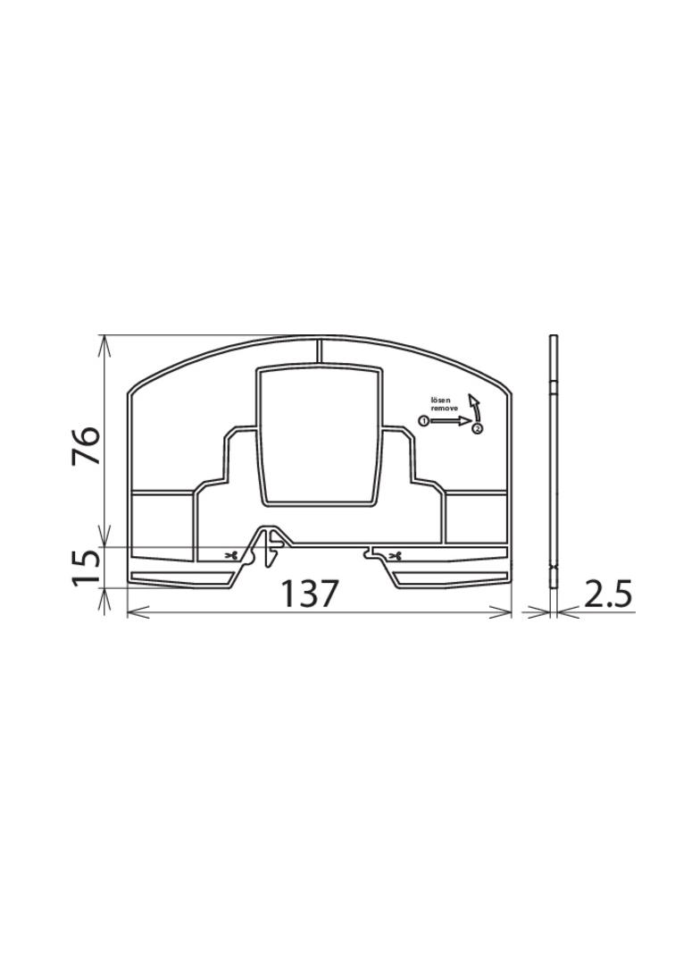 Przegroda Exi dla DRC MCM, na szynę TH 35 mm, kolor niebieski (2 szt.)