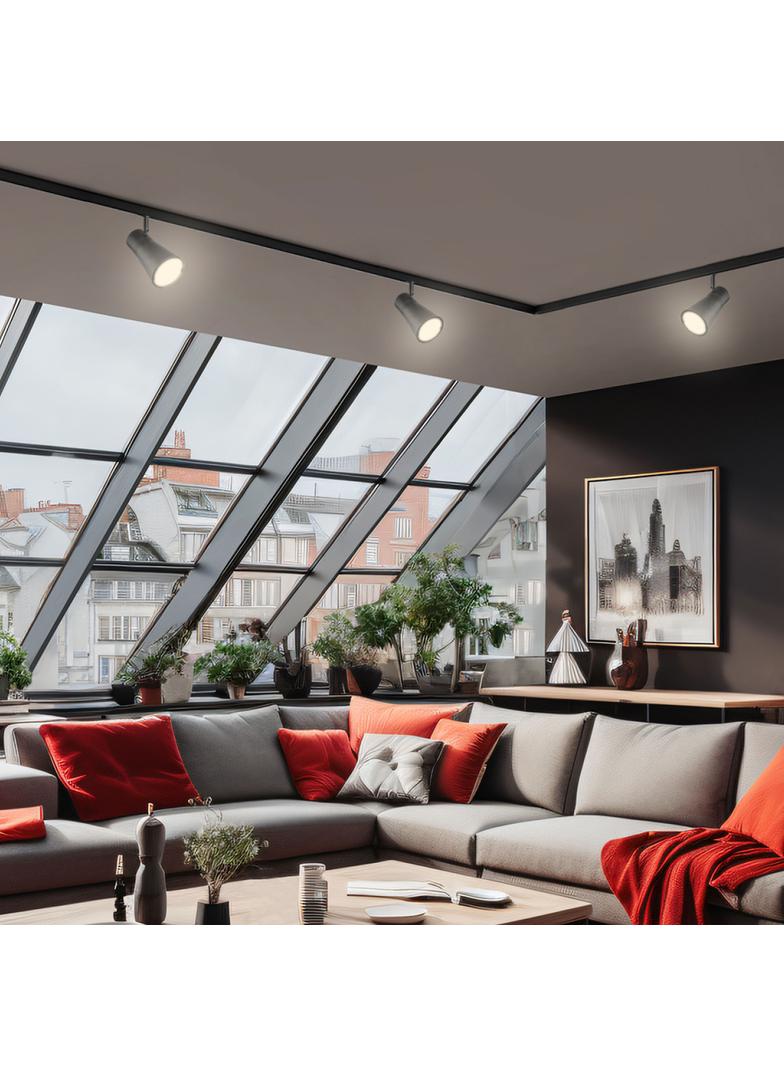 MADARA SCANDI GU10 NA SZYNOPRZEWÓD 3F 250V IP20 80x140x180 CZARNY