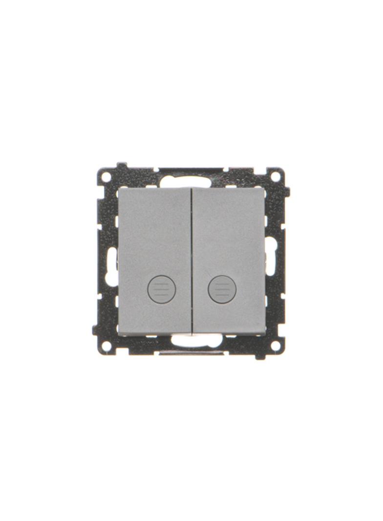 Simon 55 Przycisk zwierny podwójny zwierny bez piktogramu – osobne podświetlenie dla każdego klawisz