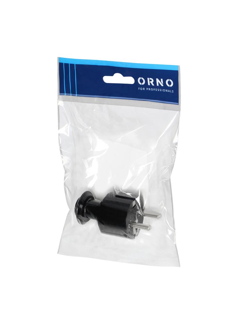 Wtyczka prosta Uni-Schuko 16A, 230V, czarna OR-AE-13304/B ORNO