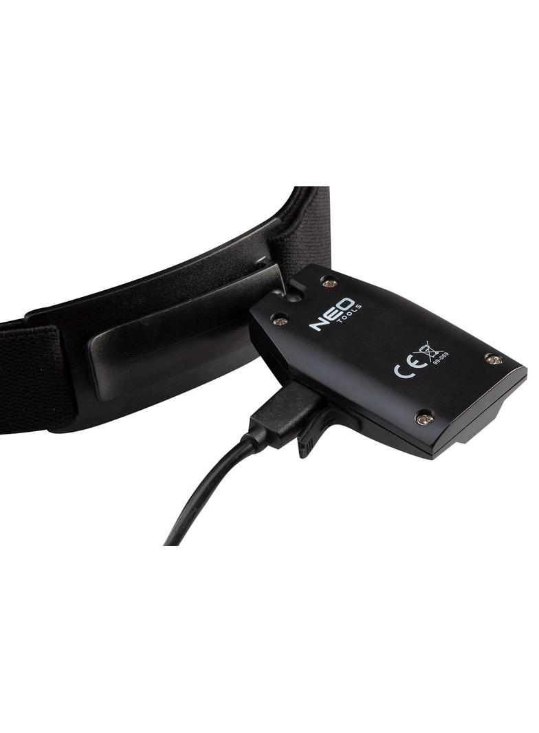 Latarka czołowa akumulatorowa USB 180 lm COB LED + czujnik ruchu