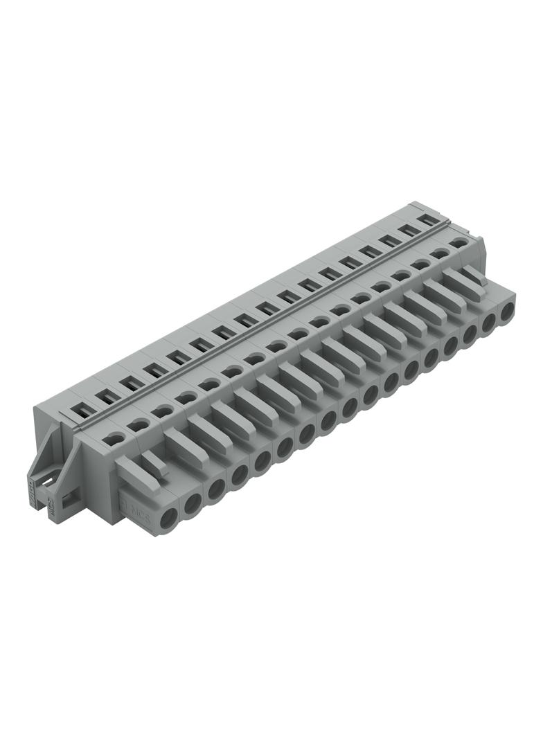 MCS-MIDI Classic gniazdo 17-bieg. szare raster 5 mm /10szt./ WAGO