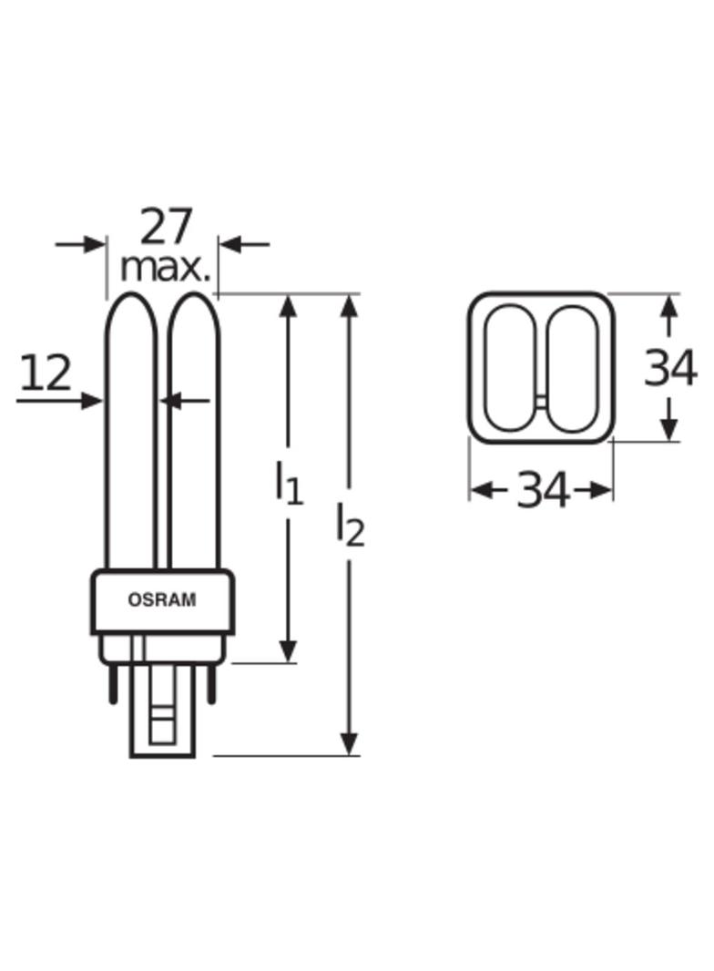 Świetlówka pinowa DULUX D/E 18W 865