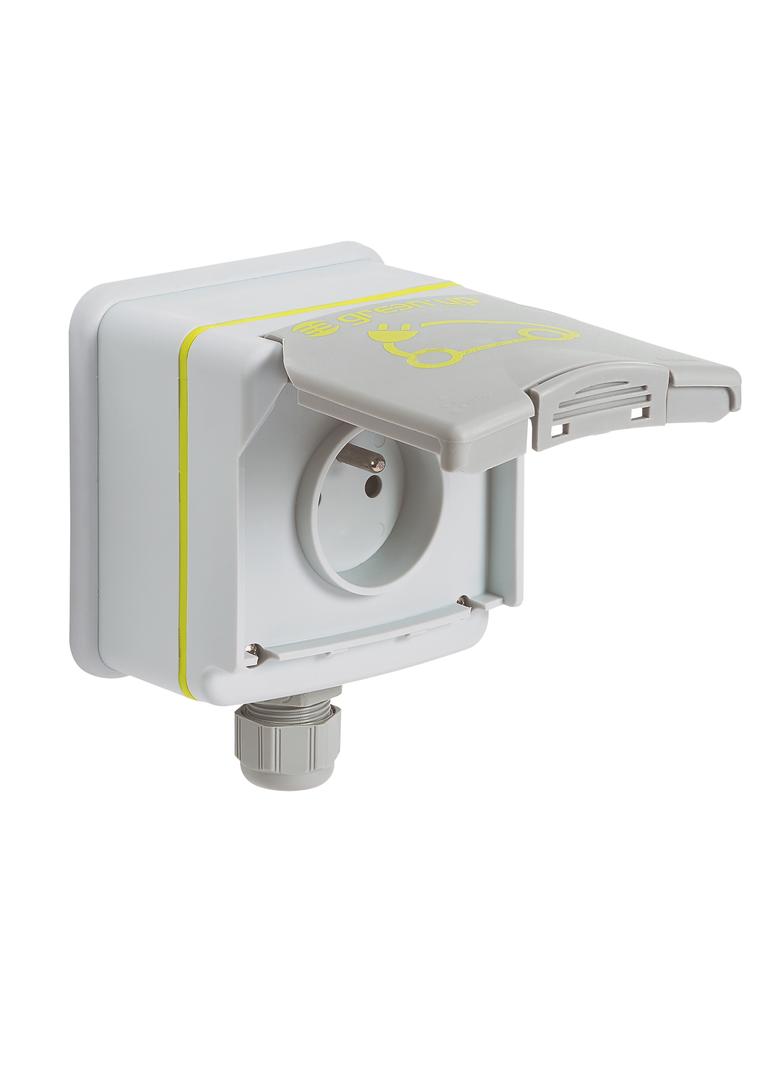 Green:Gniazdo 2P+Z Plexo 090471 LEGRAND