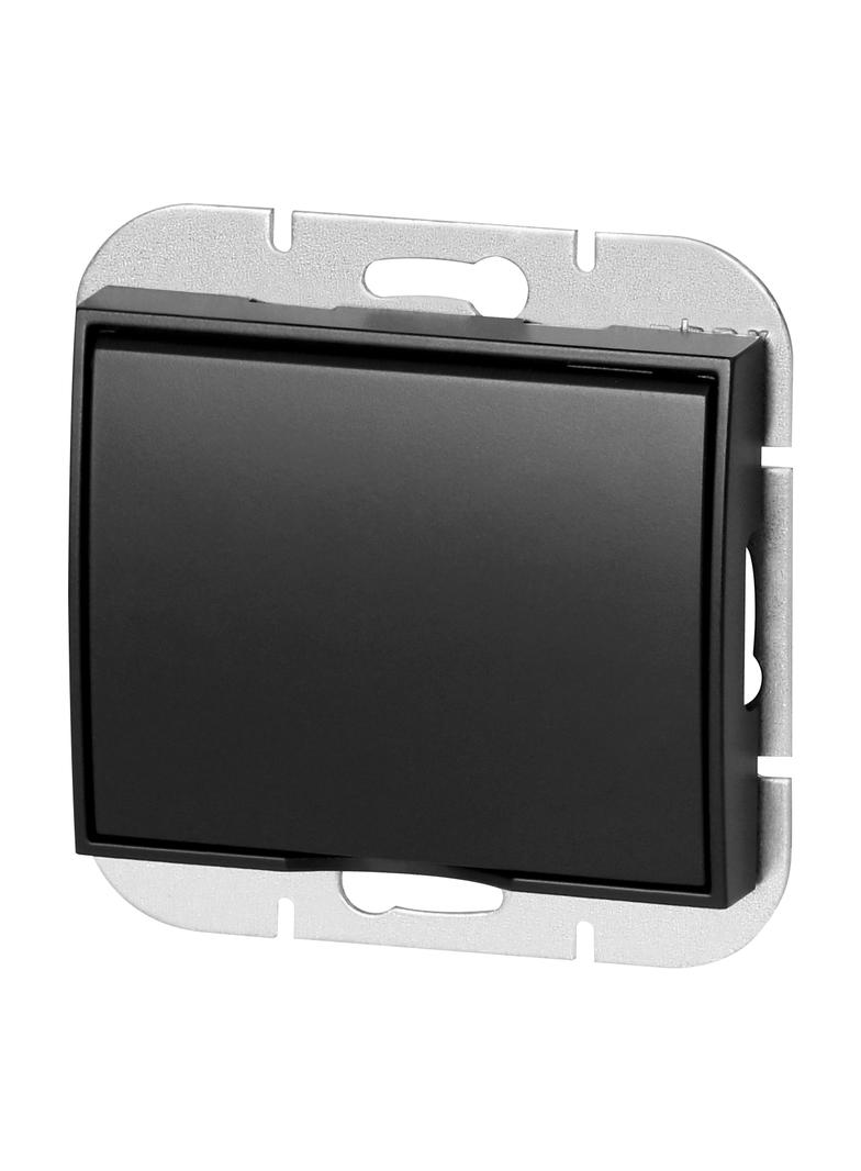 Gniazdo pojedyncze podtynkowe 2P+Z bryzgoszczelne z klapką Onyx, 16A, 250V, PT-16OH, czarny OR-OE-7505/BB ORNO