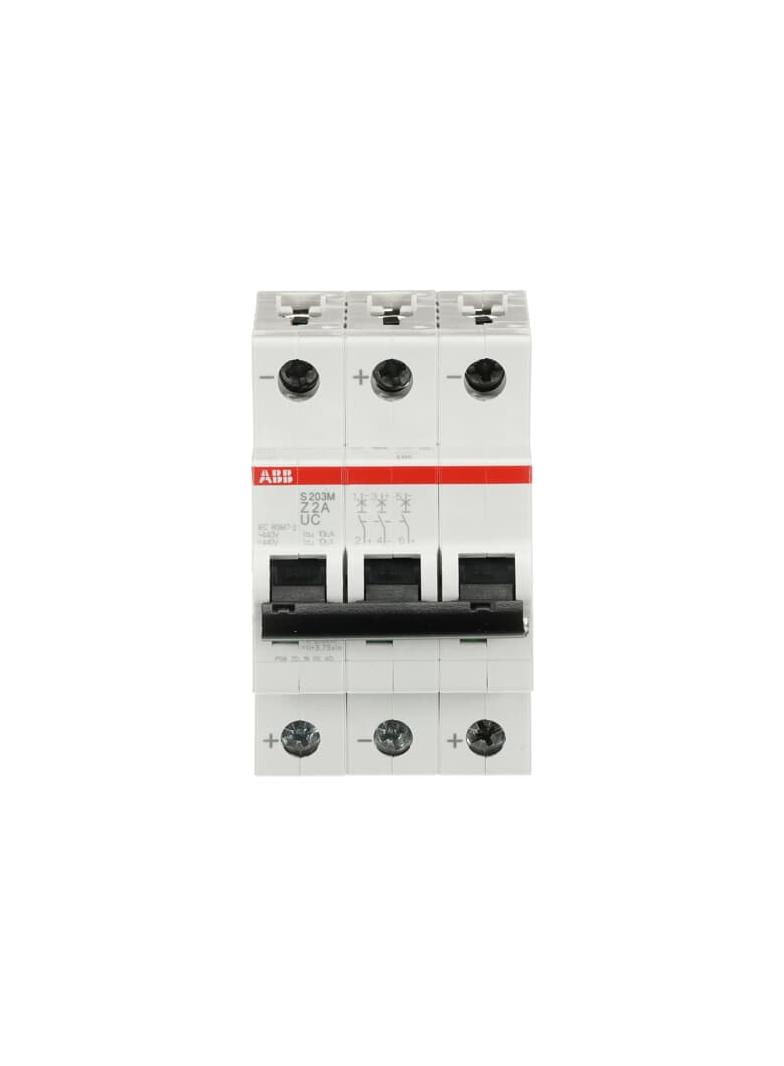 S203M-Z2UC Wyłącznik nadprądowy 10kA AC/DC 3P Z2A 2CDS273061R0278 ABB