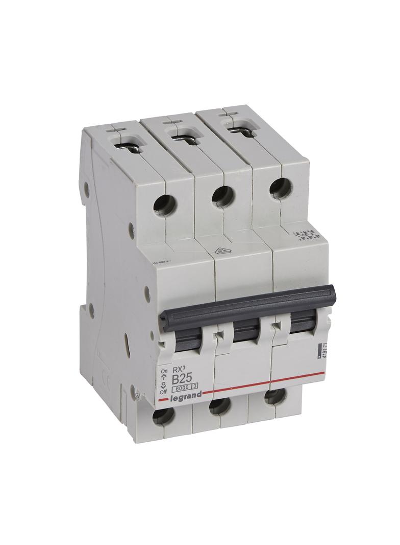 Wyłącznik Nadprądowy 3P B25A 6kA AC S303 RX3  419171 LEGRAND