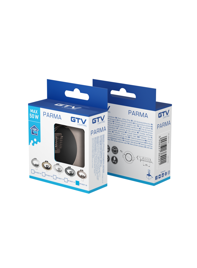SUFITOWA OPRAWA PUNKTOWA (OCZKO) PARMA, IP20, PATYNA