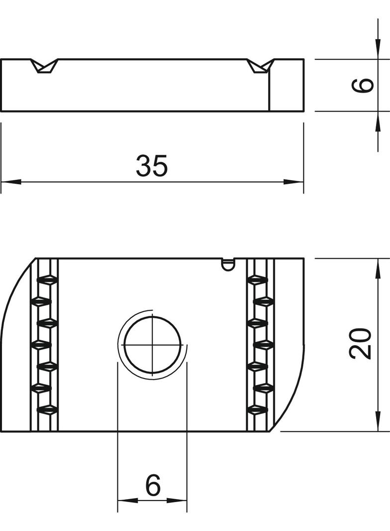 MS41SN M6 ZL Nakrętka ślizgowa