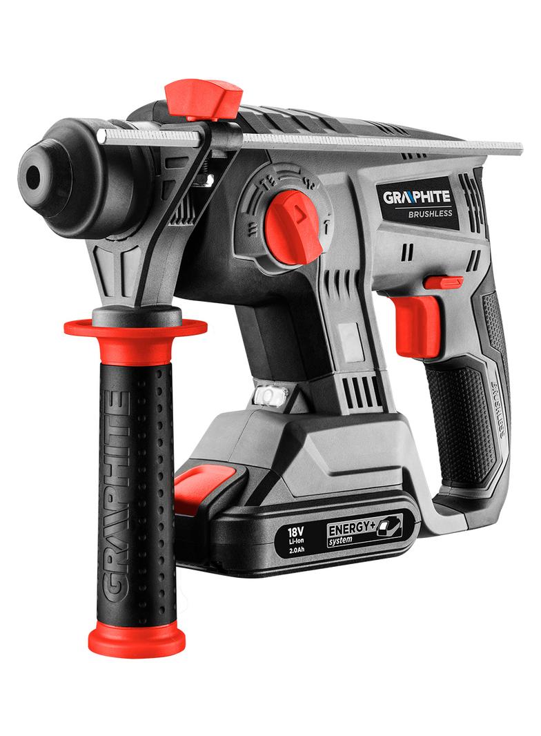 Młotowiertarka akumulatorowa bezszczotkowa Energy+ 18V, Li-Ion, udar 2.2J, bez akumulatora