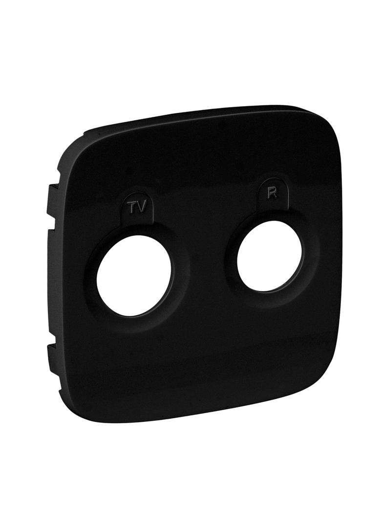 VALENA ALLURE - PLAKIETKA CZARNA GNIAZDA TV-RD PRZELOTOWEGO LUB GNIAZDA TV-RD ZAKOŃCZENIOWEGO, Legra