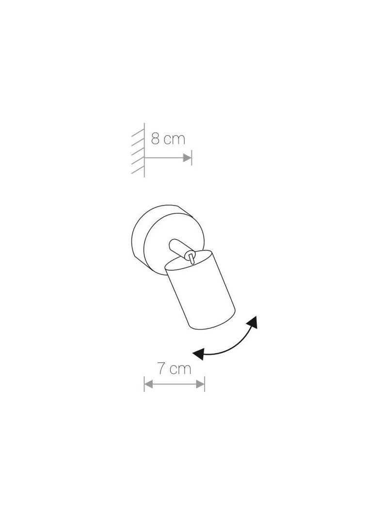 Nowodvorski kinkiet (reflektorek) Eye Spot I GU10 czarno/mosiężny 8816