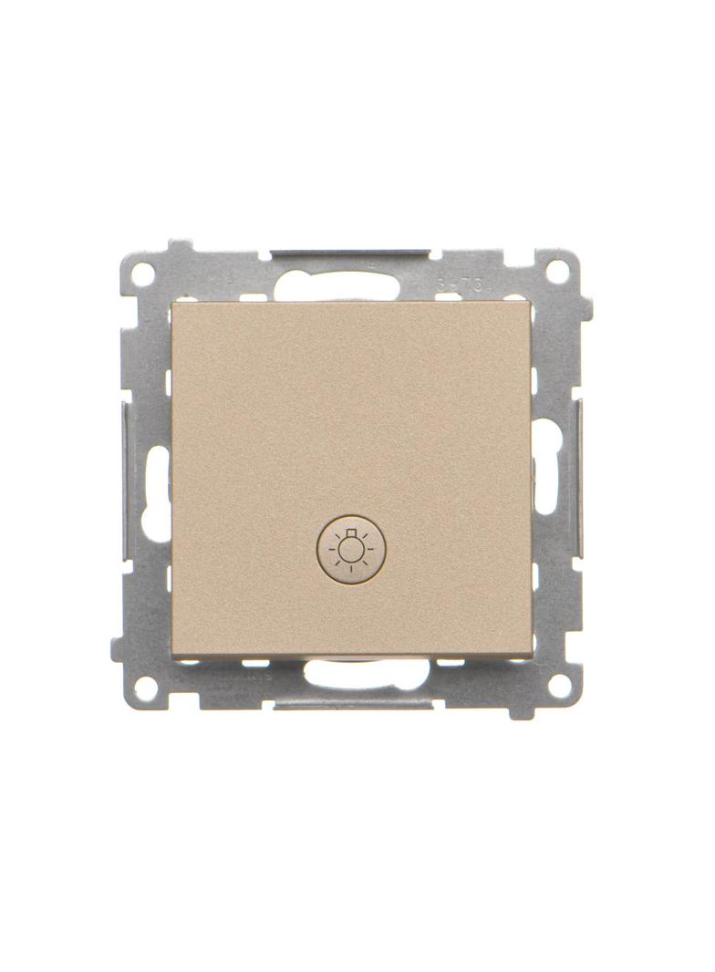 Simon 55 Przycisk zwierny /światło/ z podświetleniem LED szybkozłączka Szampański mat TS1L.01/144 KONTAKT